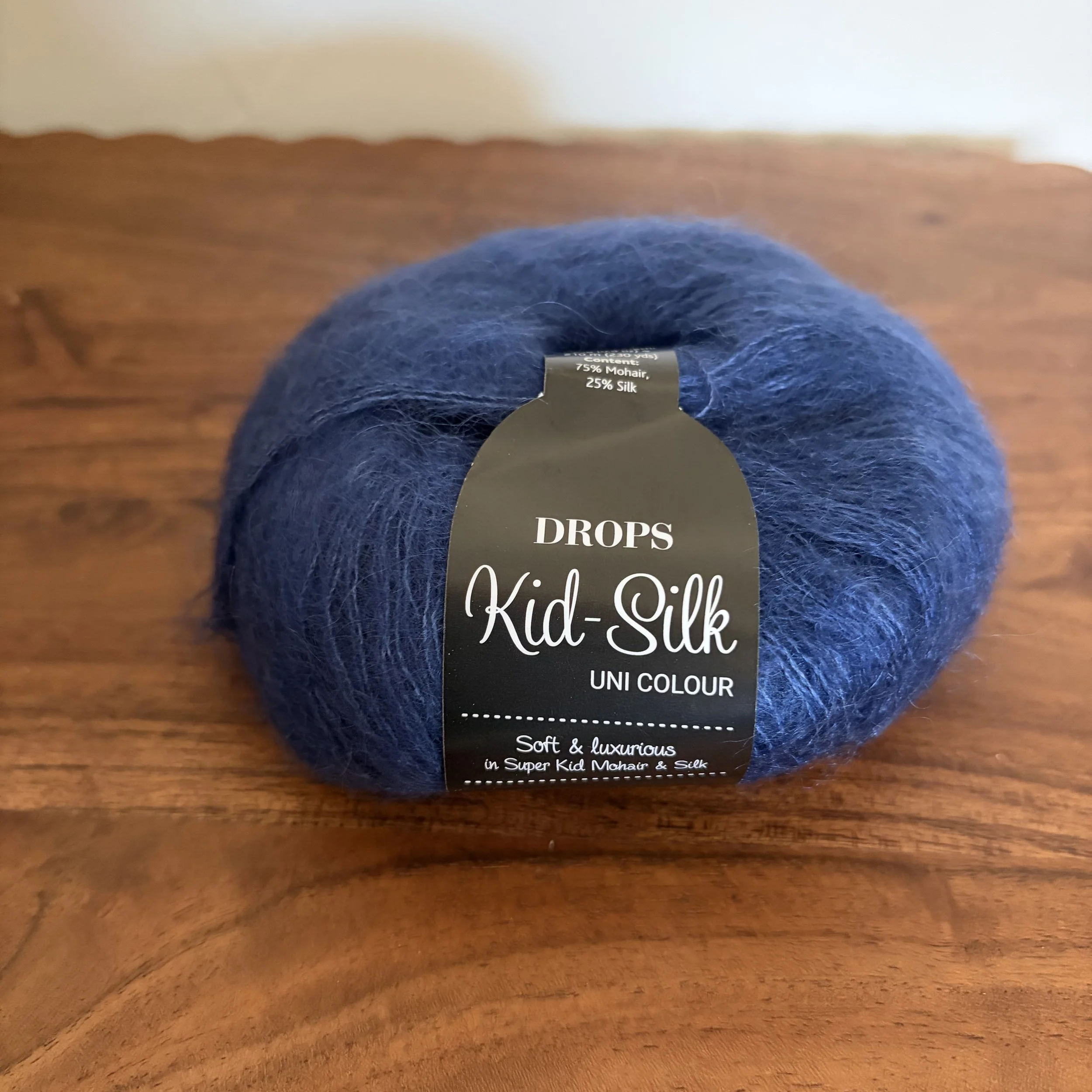 Drops Kid Silk Yarn in 28 Navy Blue- Lot of 3