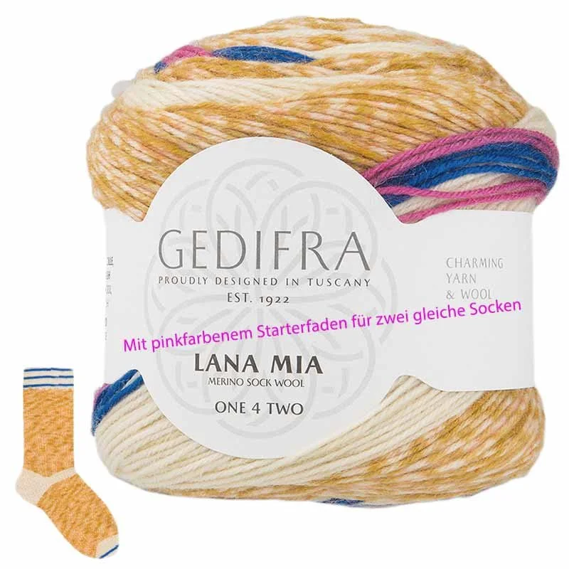 Gedifra Lana Mia One 4 Two Sock Yarn- Lot of 1