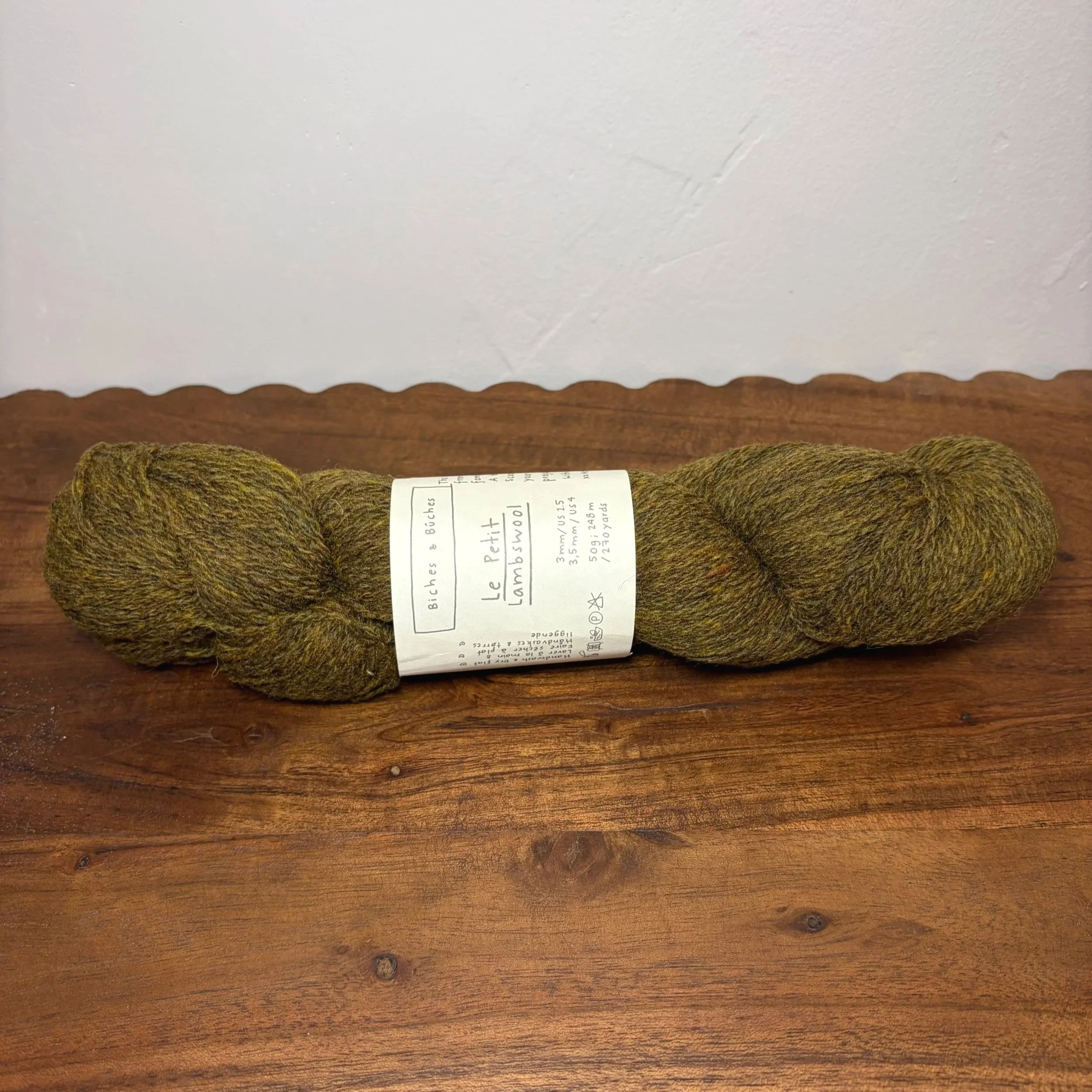 Biches & Bûches Le Petit Lambswool Yarn In Dark Gold- Lot of 4.5