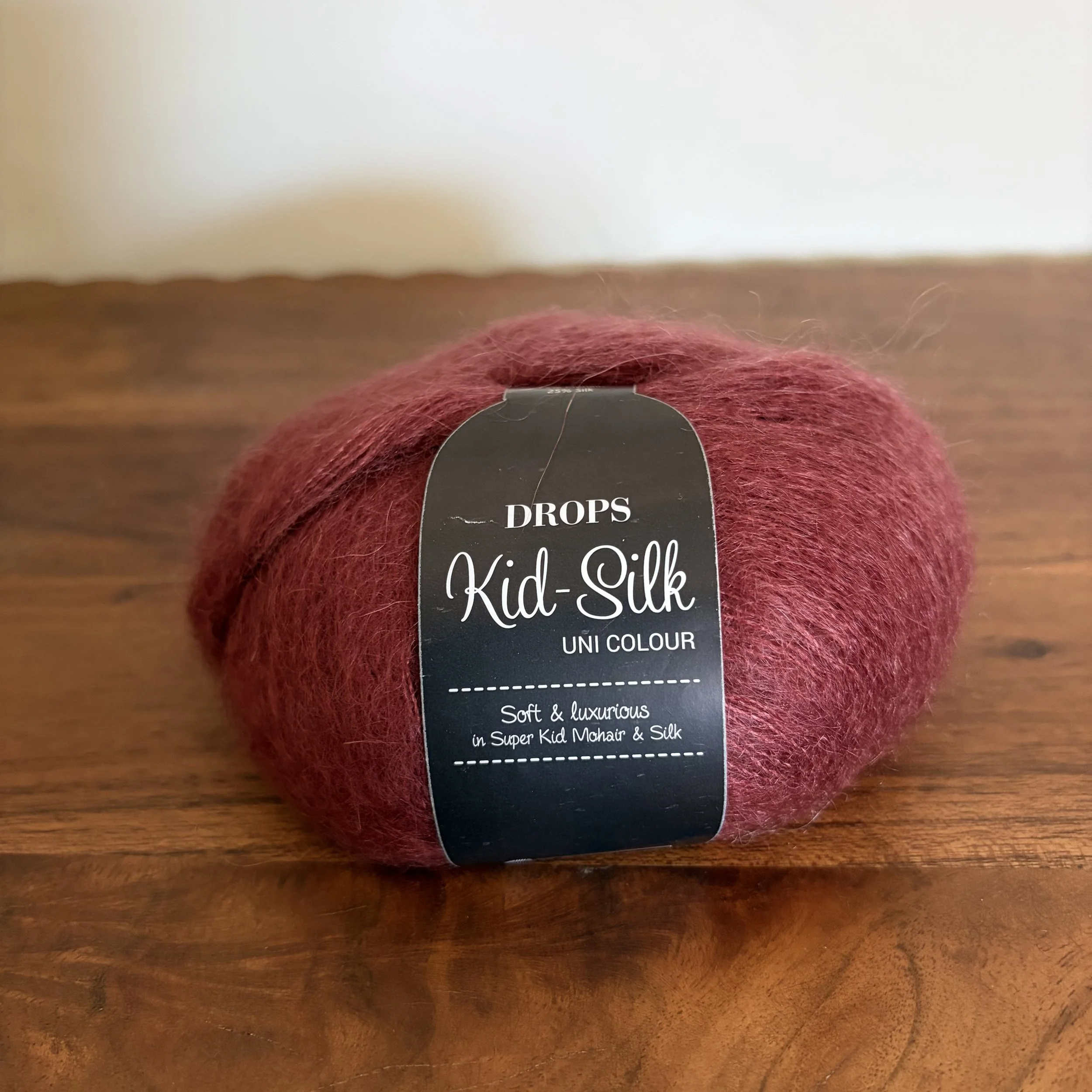 Drops Kid Silk Yarn in 36 Bordeaux- Lot of 2