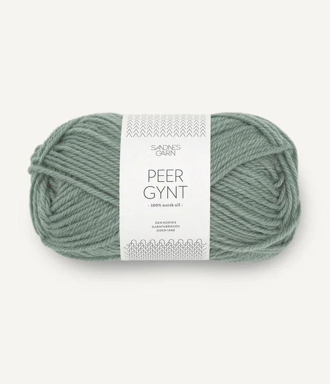 Sandnes Garn Peer Gynt Yarn In 8051 Eucalyptus- Lot of 14