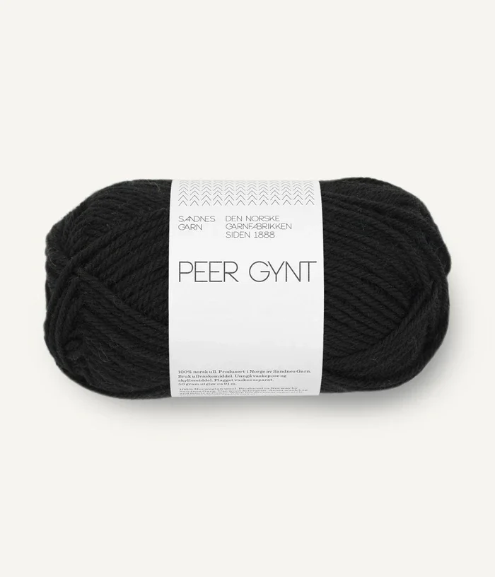 Sandnes Garn Peer Gynt Yarn In 1099 Black- Lot of 3