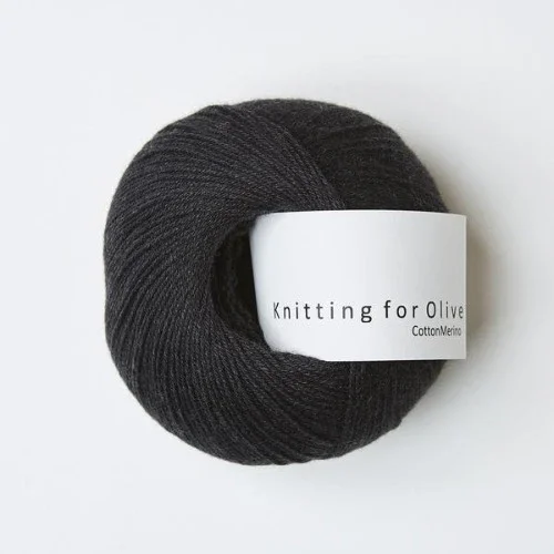 Knitting For Olive Cotton Merino Yarn In Slate Grey- Lot of 4.5