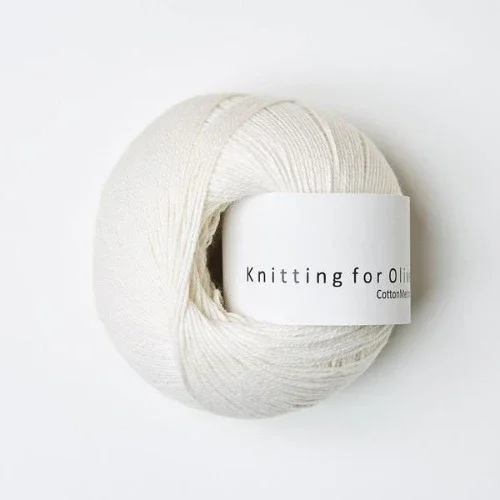 Knitting For Olive Cotton Merino Yarn In Natural White- Lot of 3