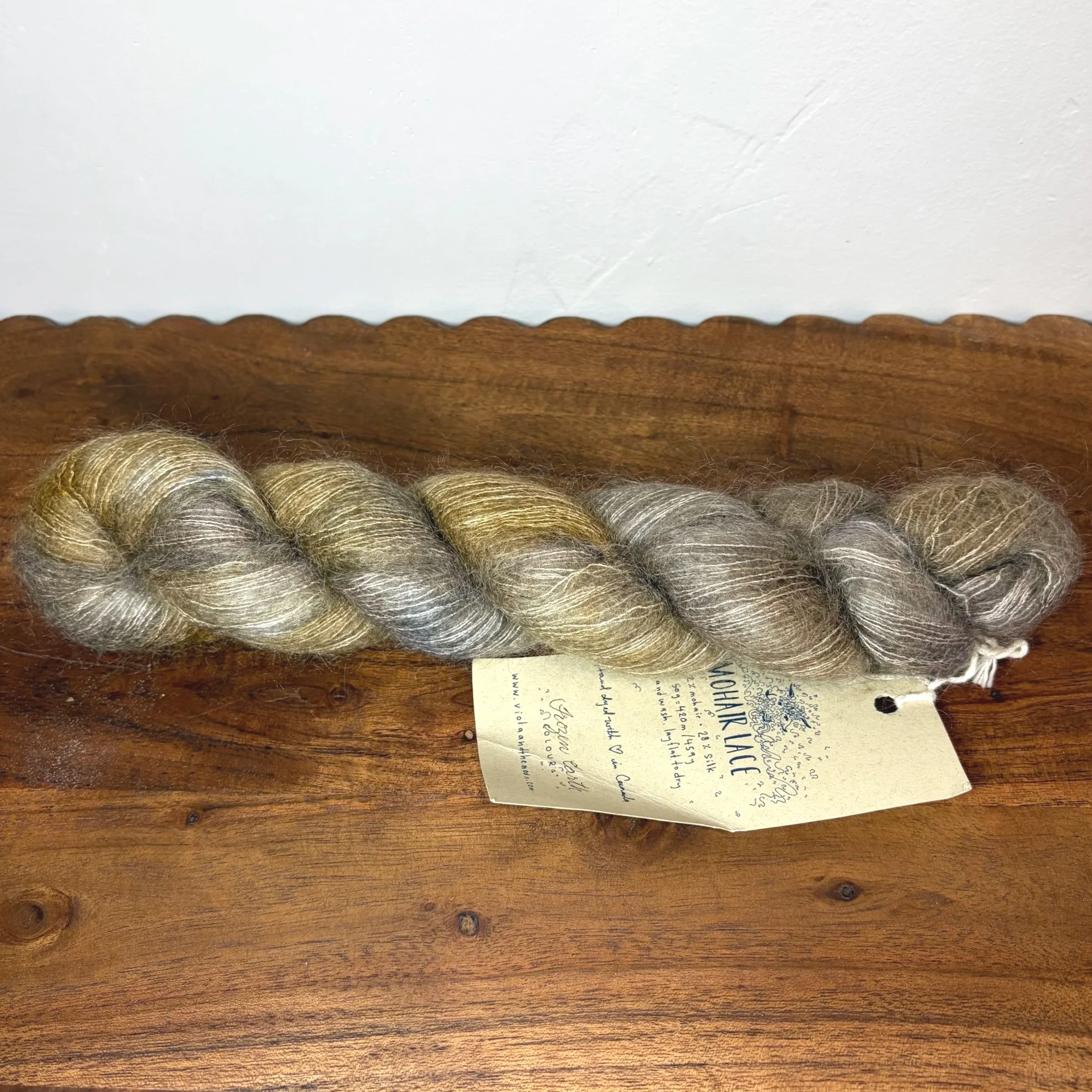 Viola and the Moon Mohair Lace in Frozen Earth