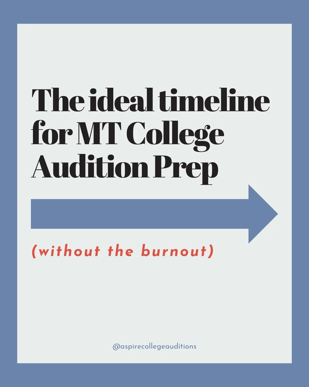 The secret to stepping into Senior Year feeling ready to tackle MT college pre-screens, applications, and auditions 👇

✨ Timing ✨ 

The bulk of the prep will happen over the summer before your Senior Year, but the time to start planning is now! 

Hi