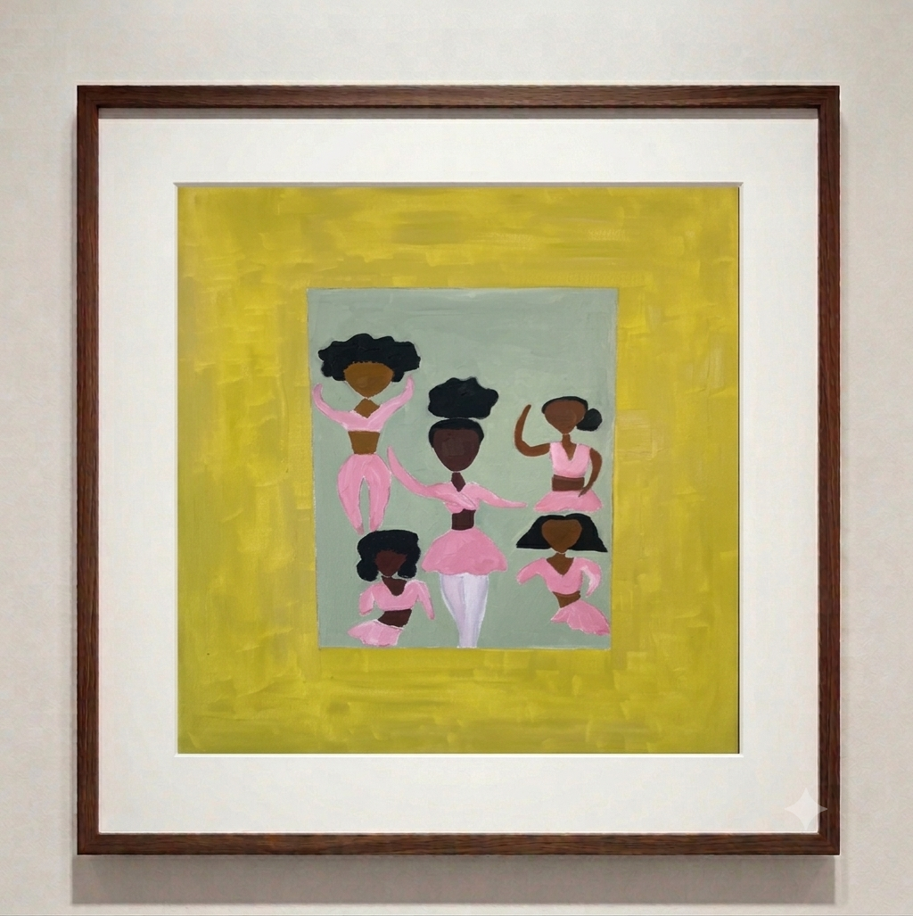 Print of Blk Girls in Pink