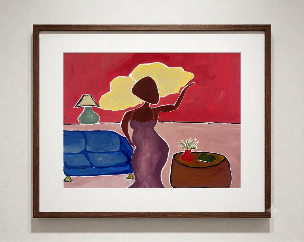Print of I got dressed just to sit on the couch
