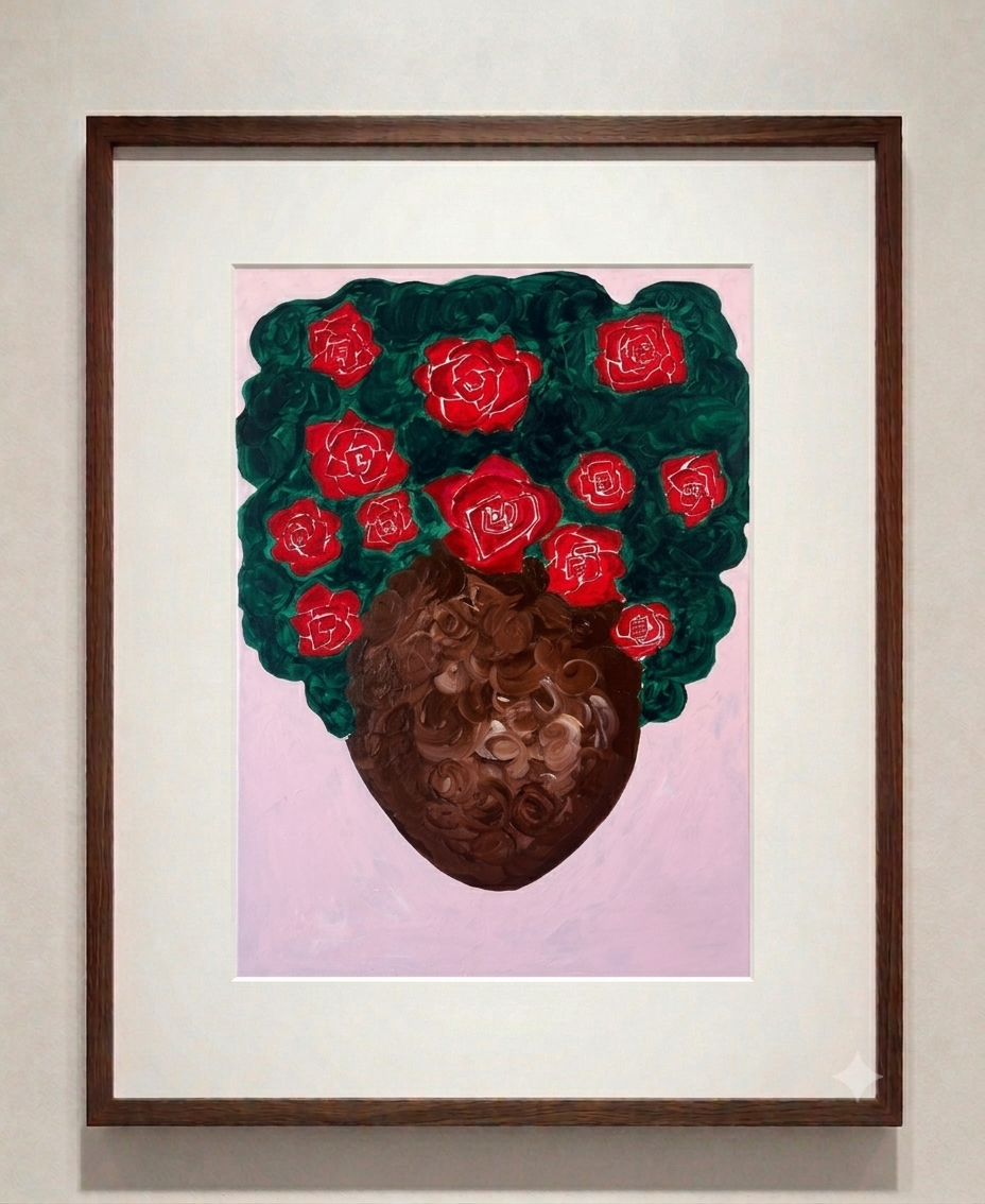 Print of Head of Roses
