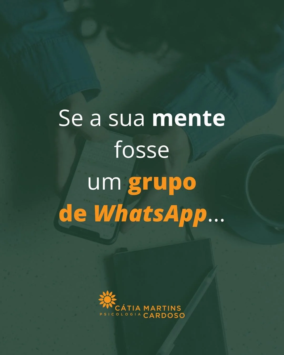 Quem &eacute; que anda a enviar mais mensagens no seu grupo recentemente? 

Agende a sua sess&atilde;o:
📩 Mensagem privada
📧 catiacardosopsicologia@gmail.com;
☎️ 931 997 271
🔗 link na bio

#catiamartinscardosopsicologia #ansiedade #cansa&ccedil;o 