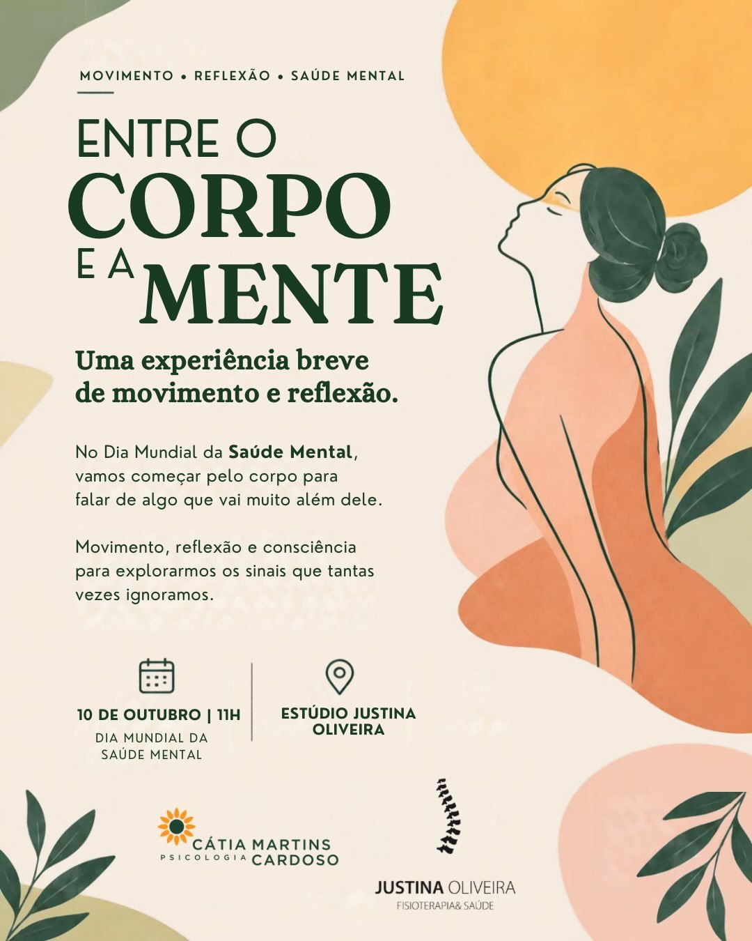 E se, por um momento, par&aacute;ssemos para ouvir o nosso corpo?

No Dia Mundial da Sa&uacute;de Mental, convidamo-lo/a para uma experi&ecirc;ncia diferente: come&ccedil;amos pelo movimento, paramos para reparar e terminamos com um momento de reflex