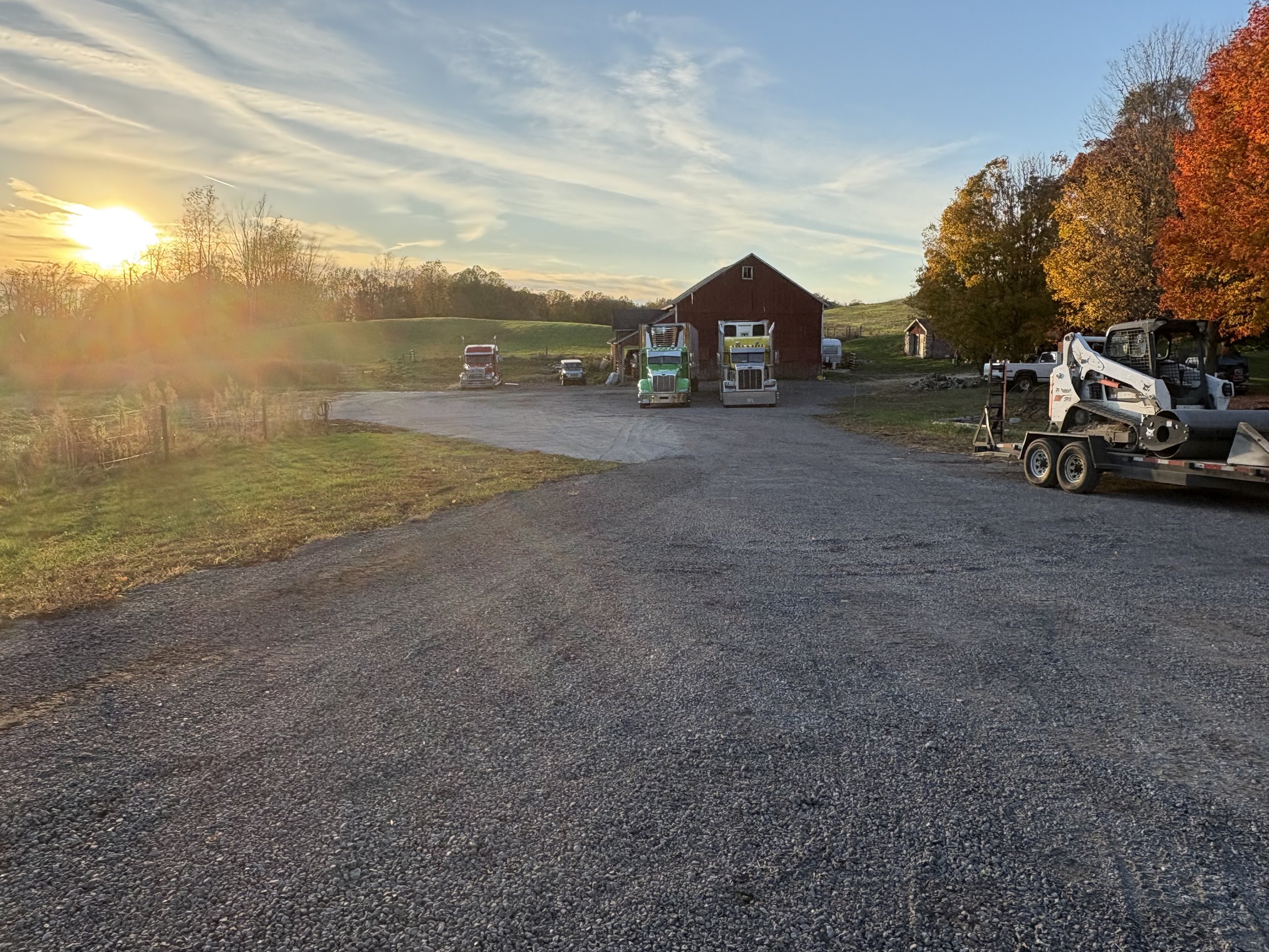 Residential driveway expanded for semi trucks