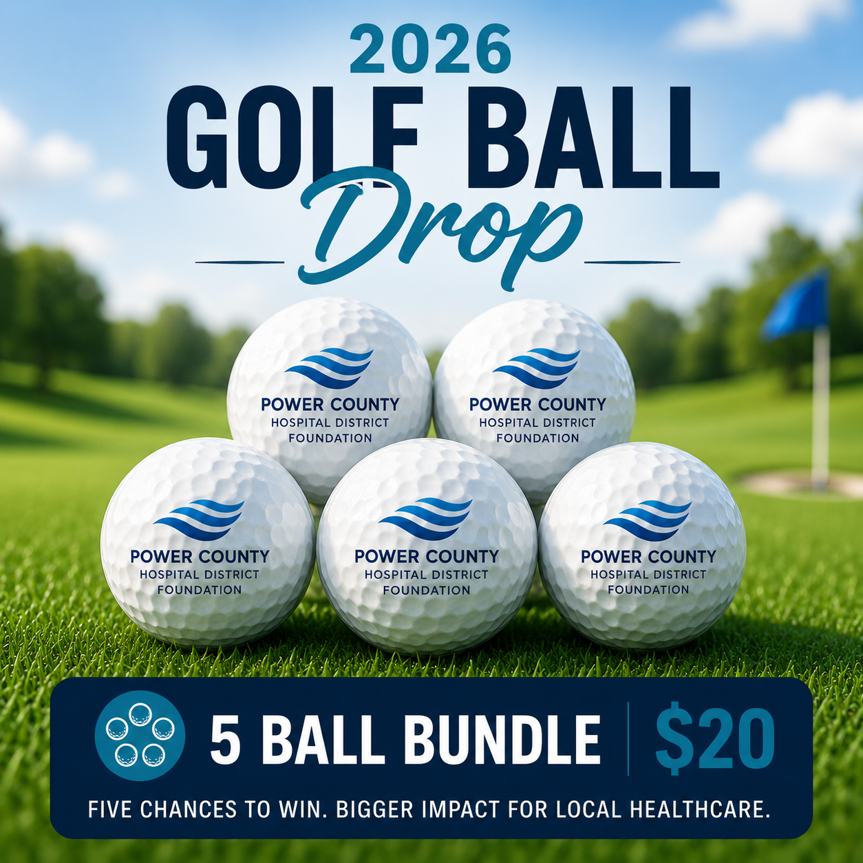 2026 Golf Ball Drop – 5 Ball Bundle