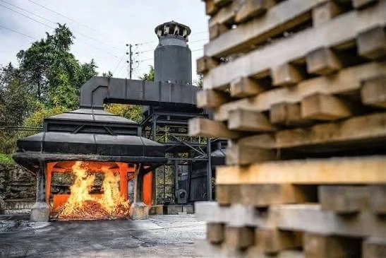 Sugar Maple wood becoming sugar maple charcoal
