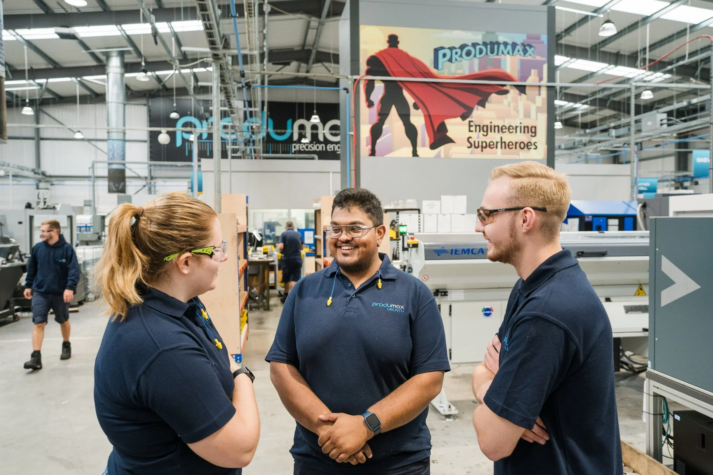 ASG aerospace apprentices having a discussion