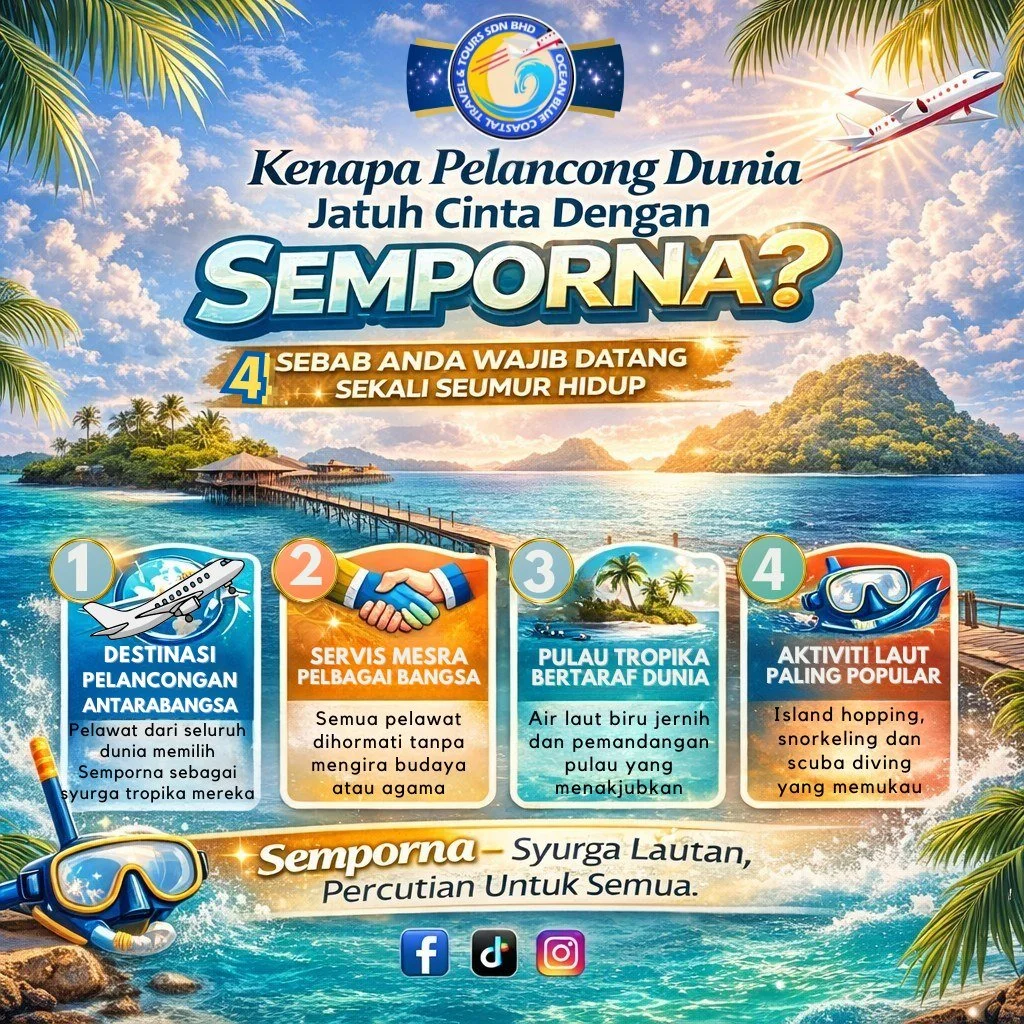 Kenapa Pelancong Dunia Jatuh Cinta Dengan Semporna? 🌊🏝️