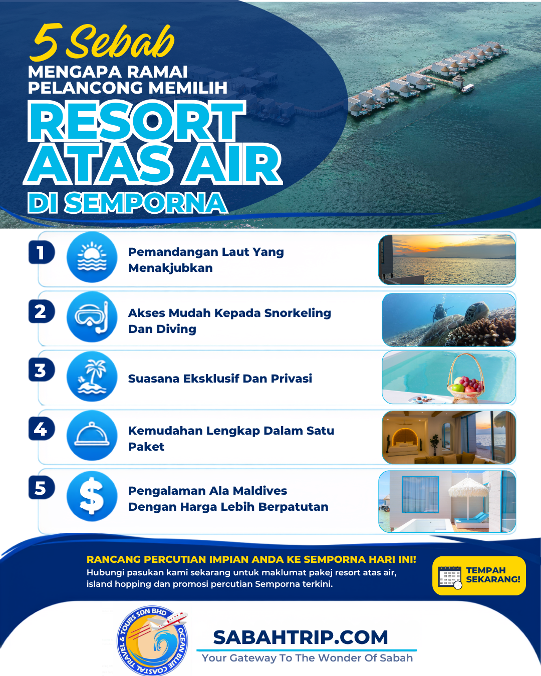 Pakej resort atas air