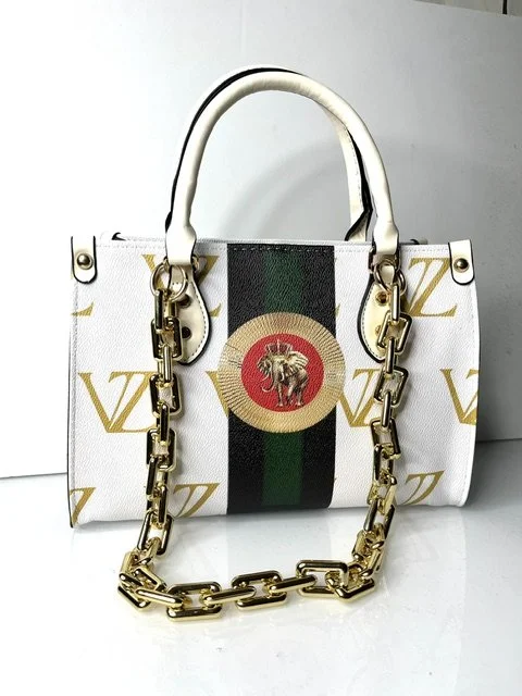 White King Elephant Handbag Polyurethane Leather