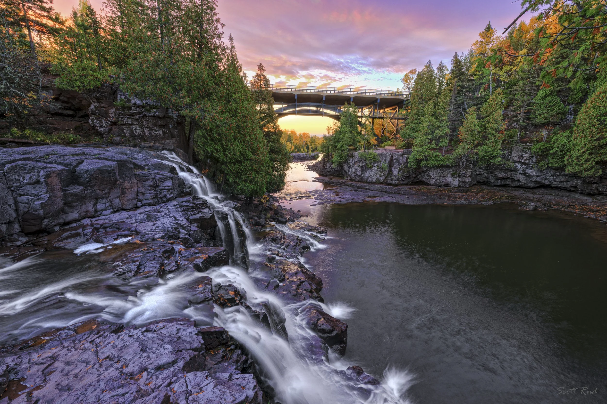 Gooseberry Upper Falls Sunrise