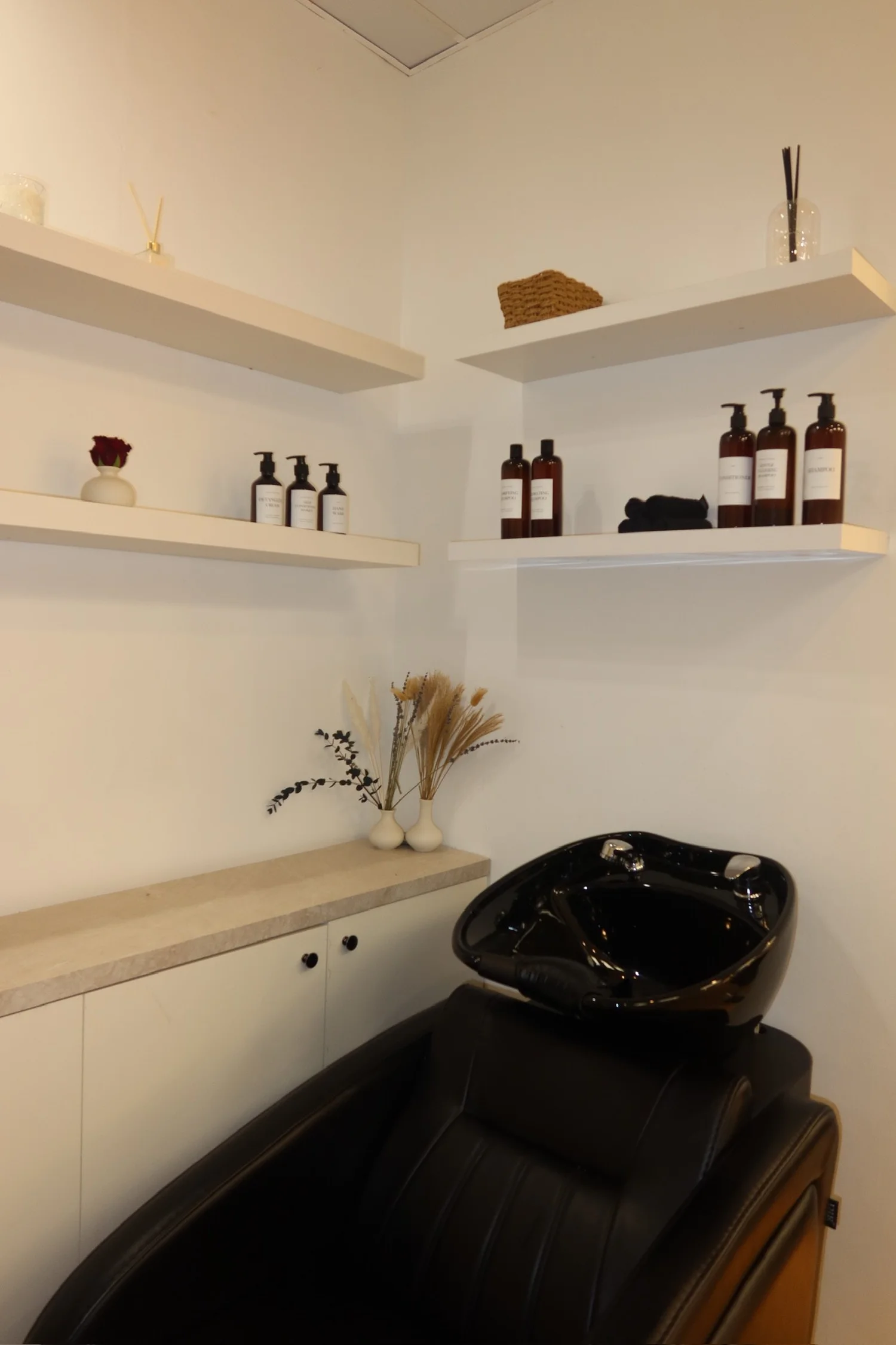 Inside AMIA Hair Studios in Grays