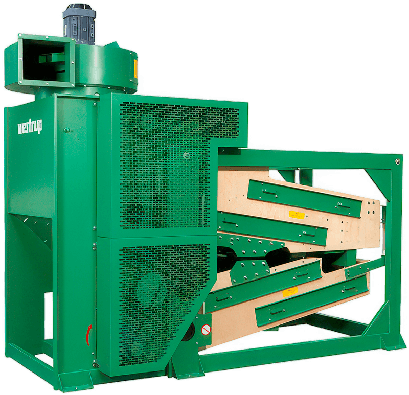 Improve grain processing efficiency with the AS pre-cleaner from Oliver Manufacturing, combining screening and aspiration for effective incoming grain cleaning.