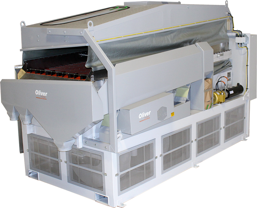 Oliver Voyager 1050 Gravity Separator used for accurate seed and grain separation in agricultural processing.