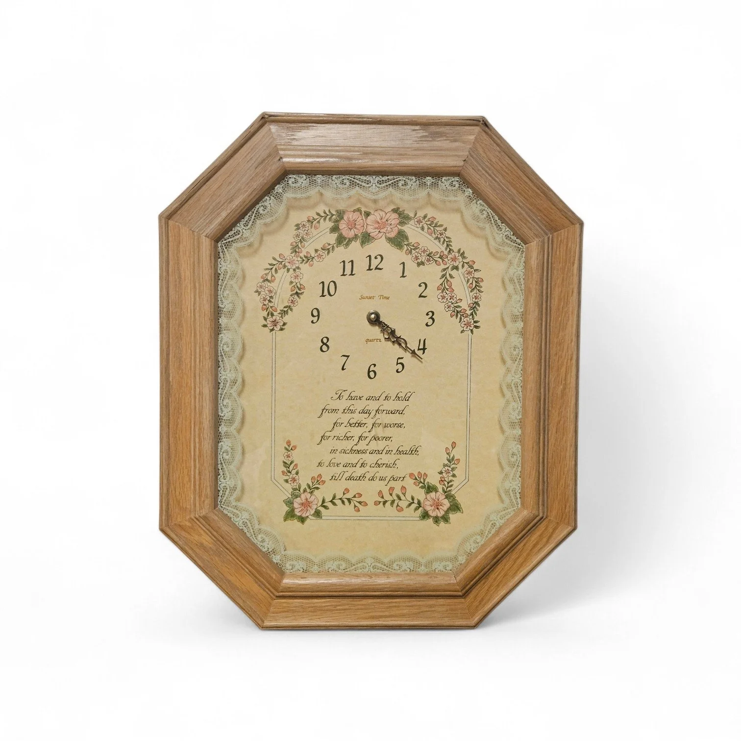 Ever After Wedding Vows Wall Clock