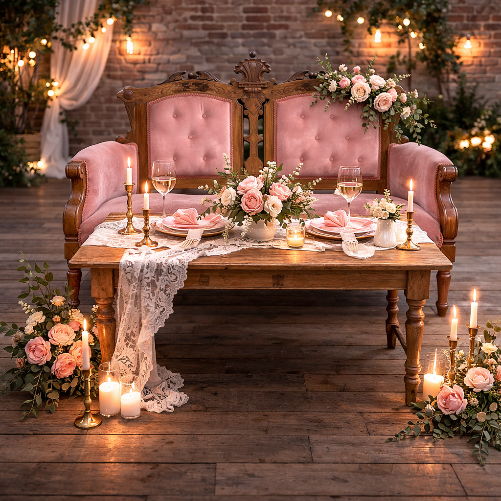 Rose Garden Sweetheart Table