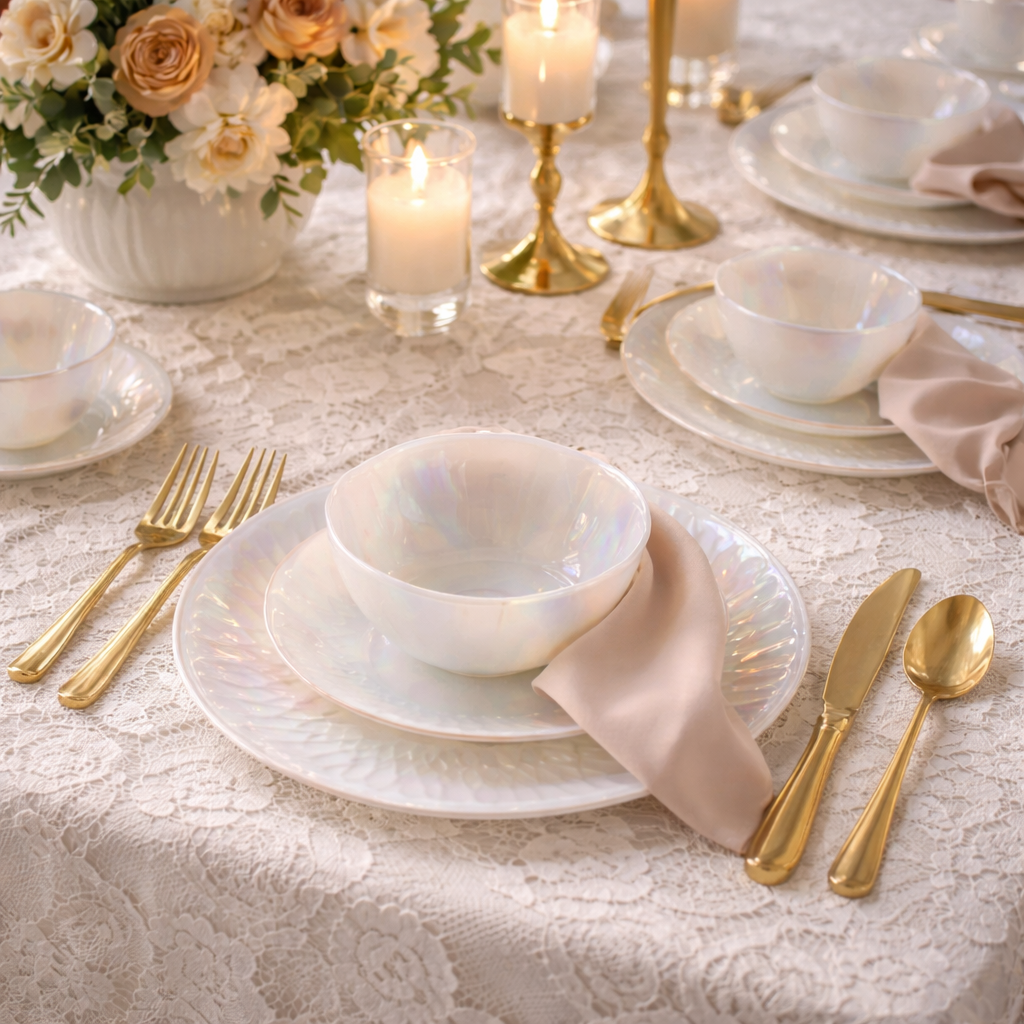 Moon Glow Iridescent Glass Collection