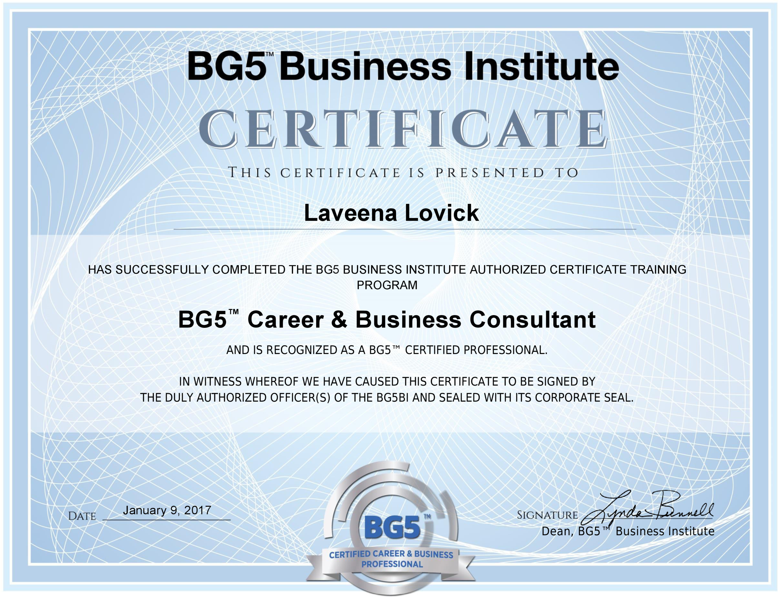 BG5 Career and Business Consultant Certification
