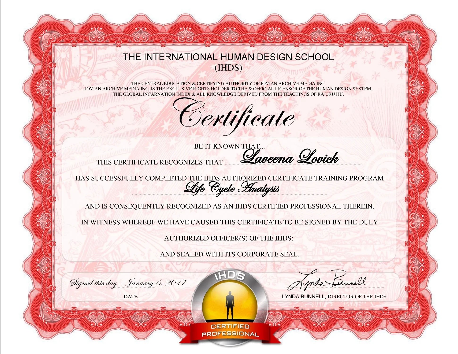 Laveena Lovick Human Design Life Cycles Analyst