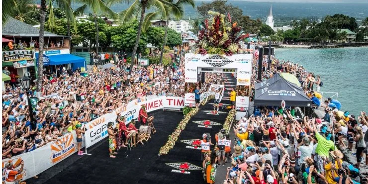 Ironman Triathlon World Championship Finish line via Ironman.com