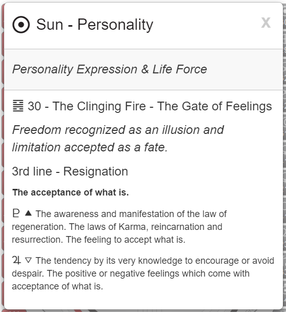 My Conscious Personality Core Essence.&nbsp;&nbsp;Rave I-Ching image via MyBodygraph.com