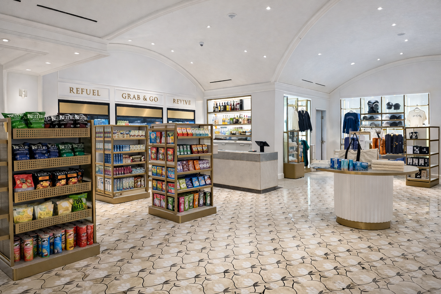 Elegant retail convenience store.
