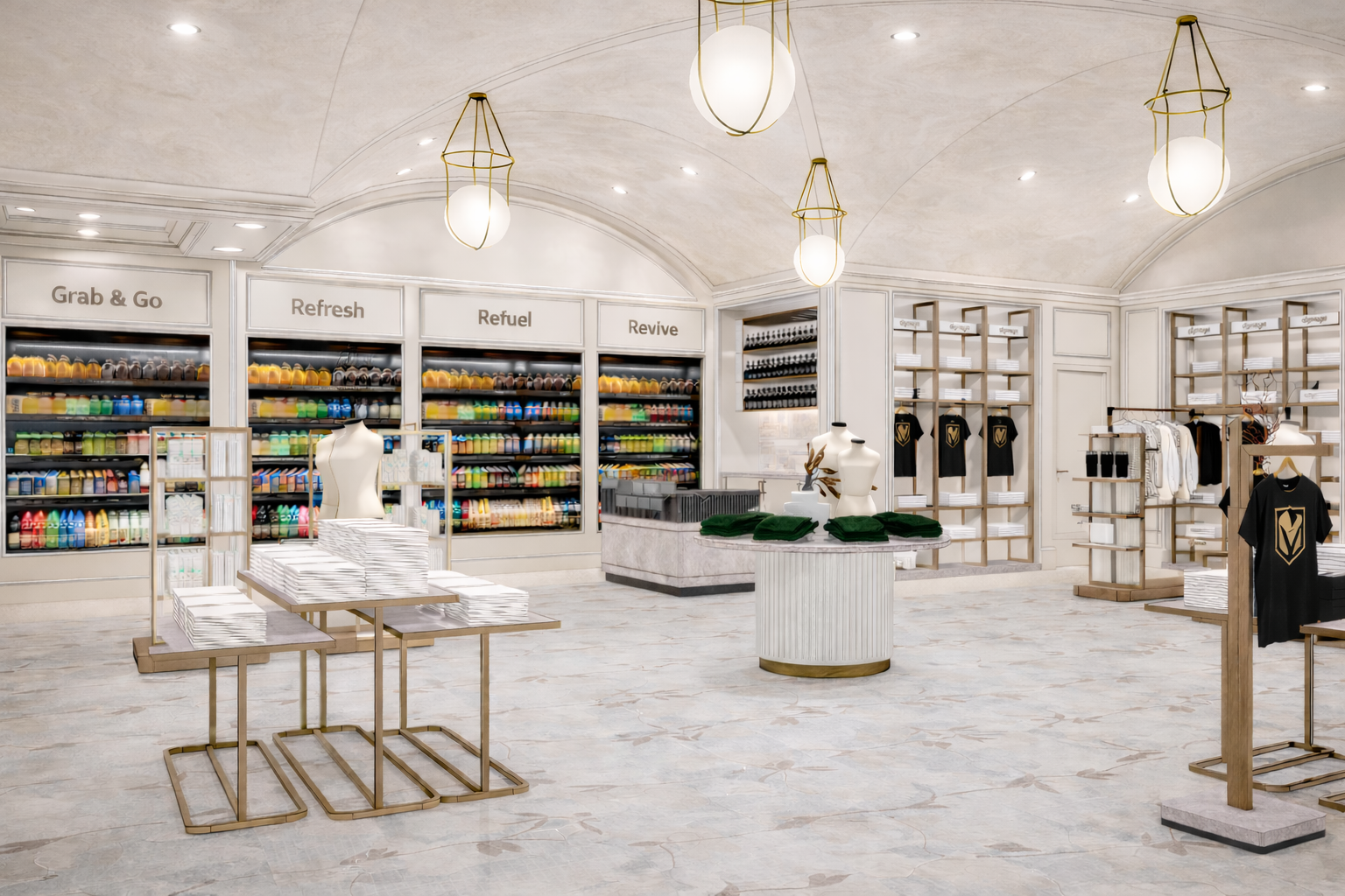 An elegant retail store concept rendering