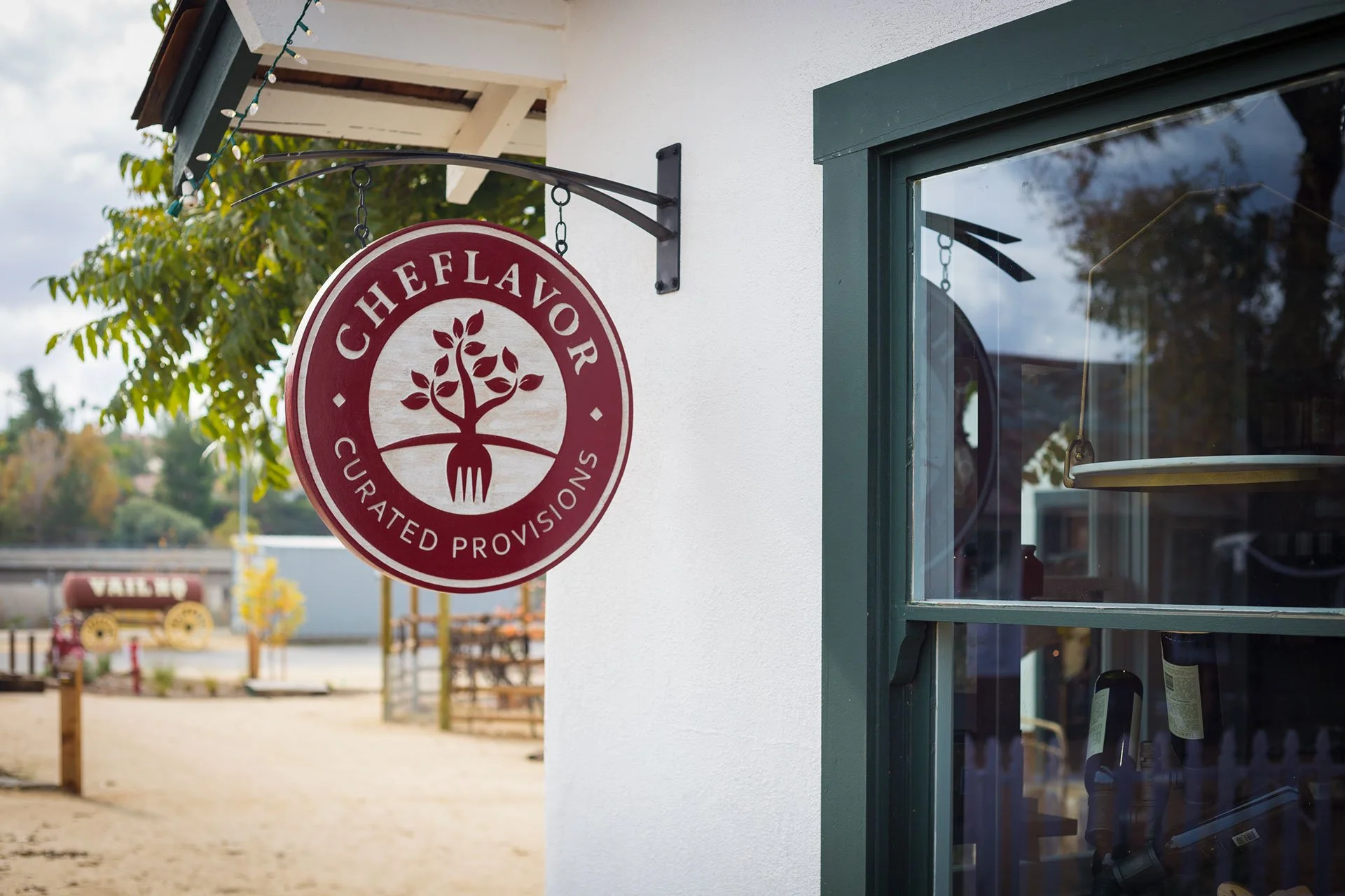 Exterior balde sign of custom deisgn logo for a gourmet food shop