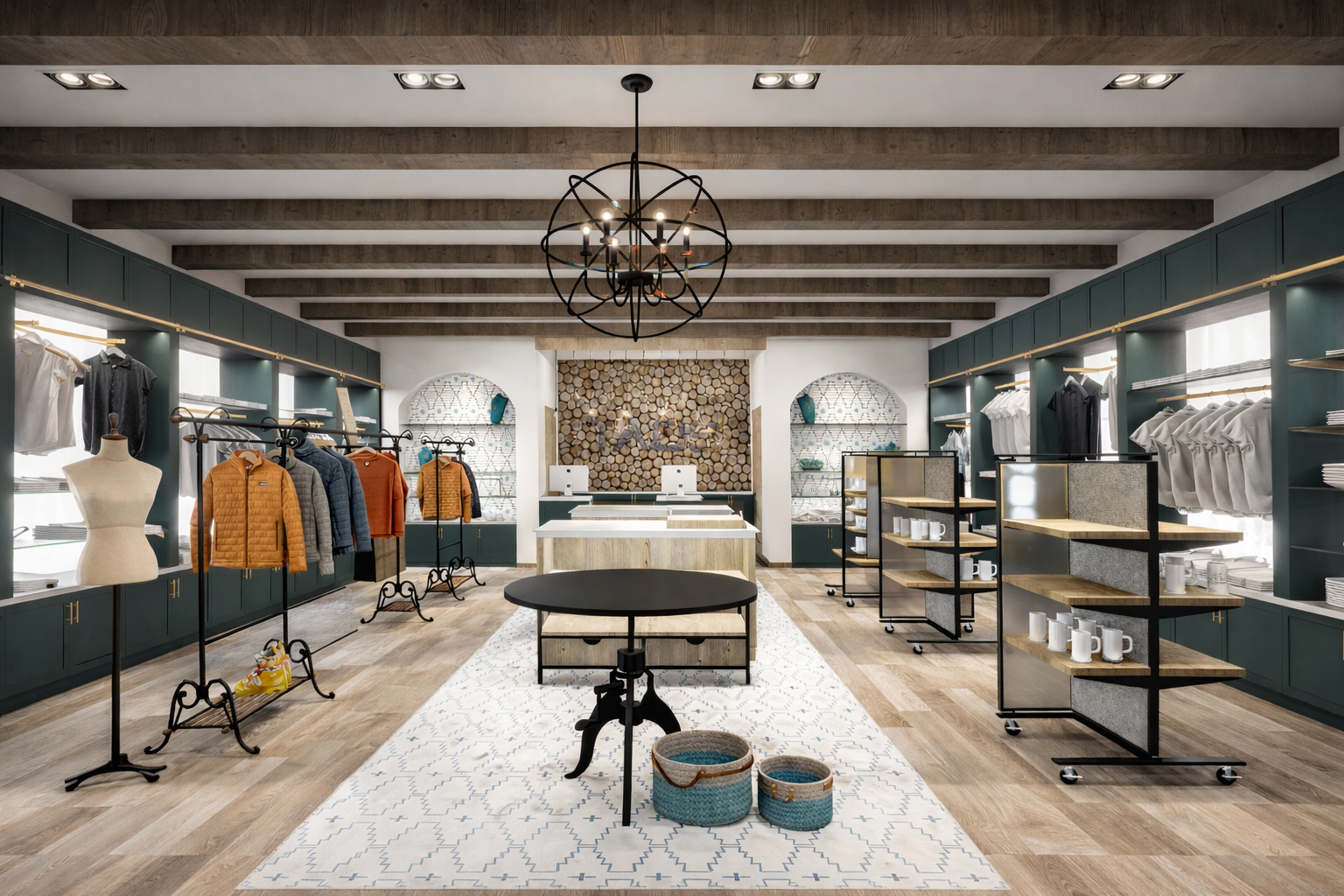 Rendering of a high-end retail store in Taos, New Mexico