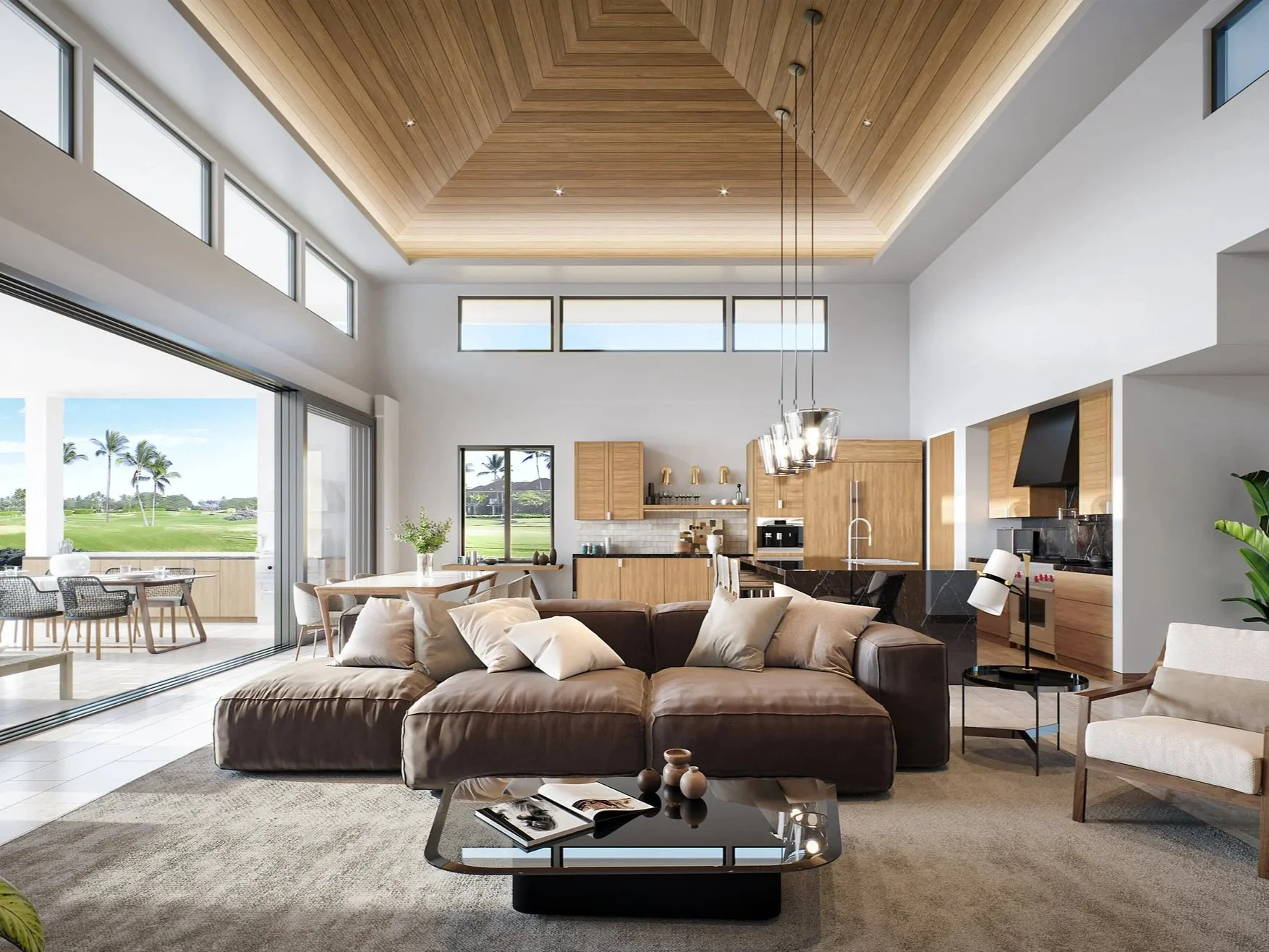 A beautiful contemporary golf home in Hawaii.