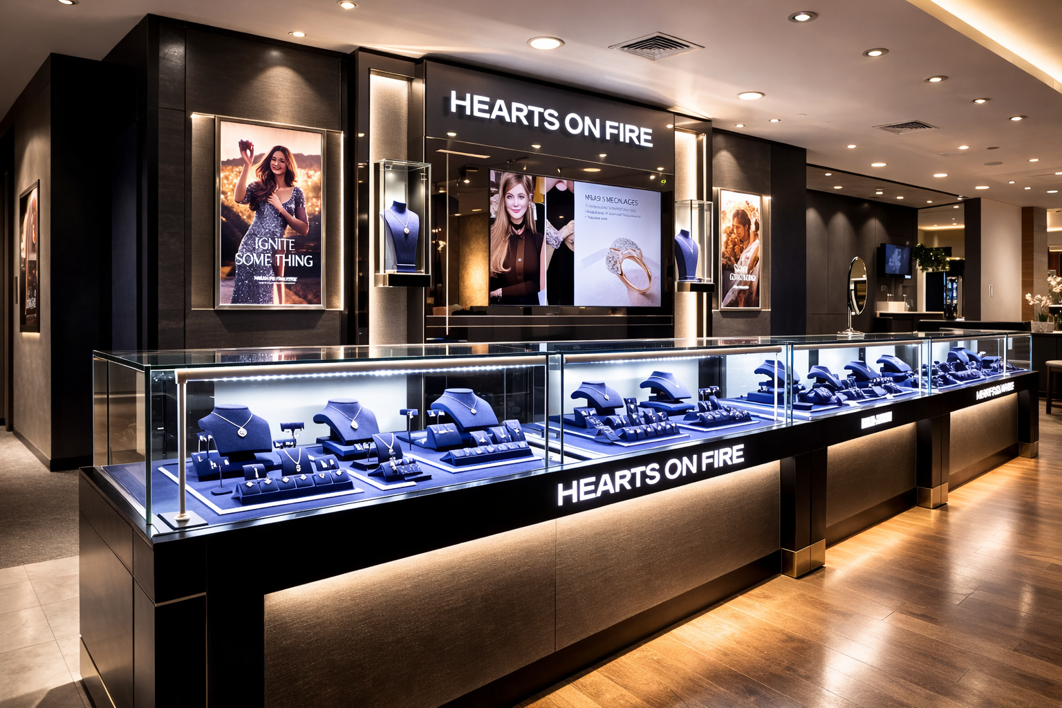 Branded shop-in-shop within a locally owned jewelry store