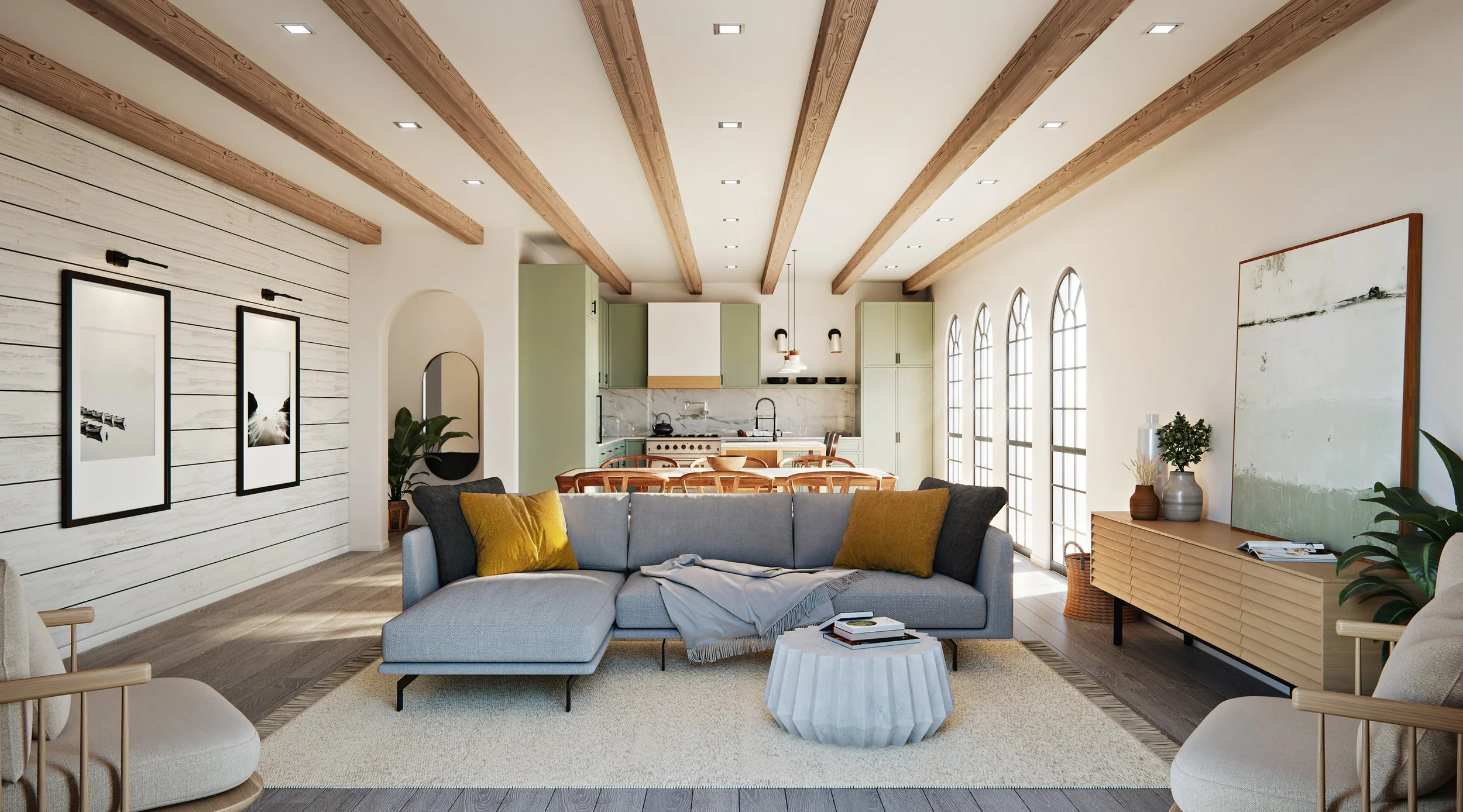 A contemporary ADU living room