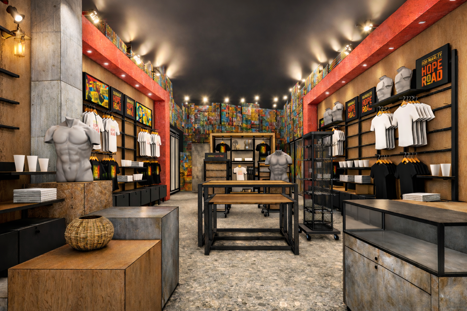 Bob Marley store design rendering