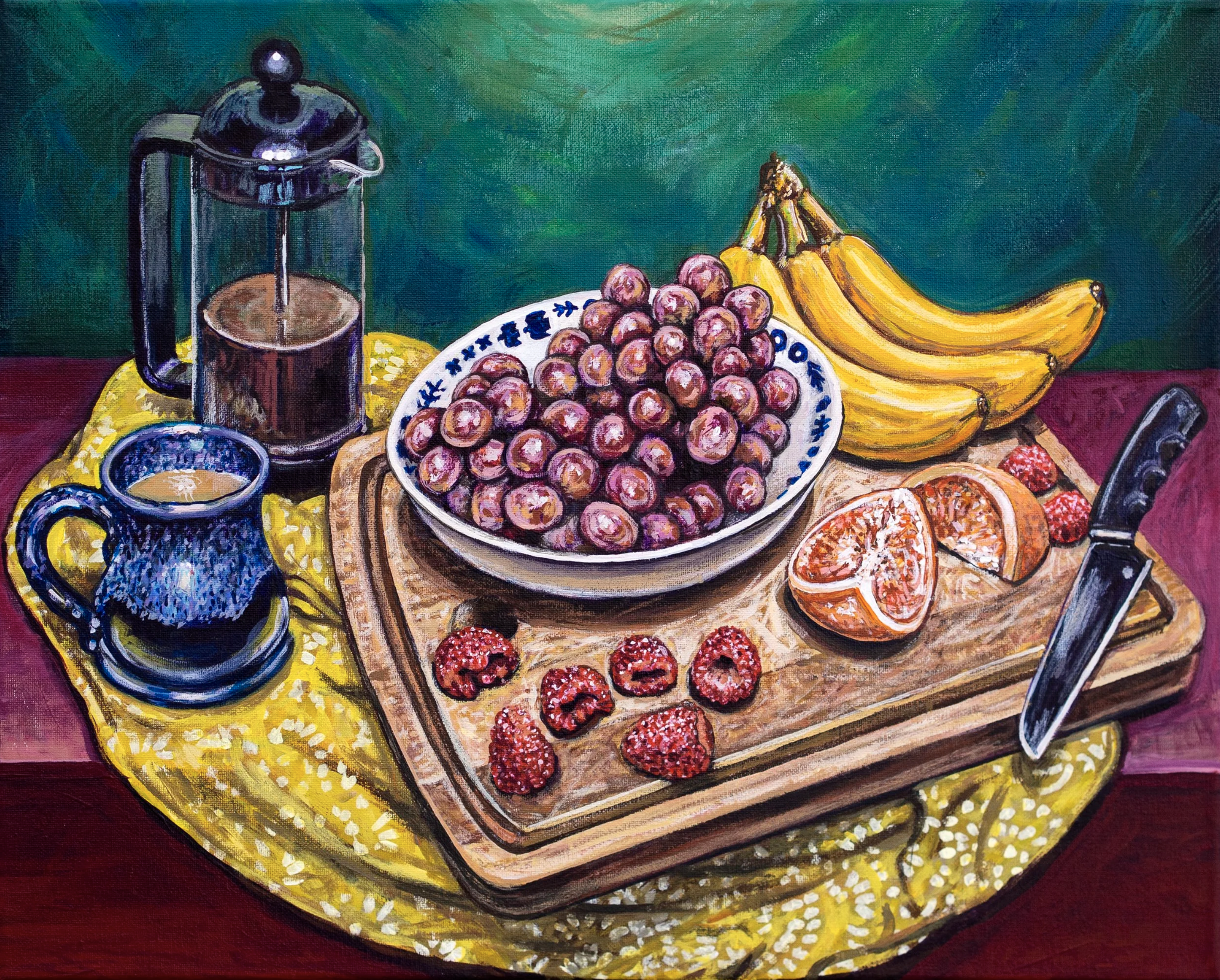 A Traditional Still Life
| 16×20” Acrylic Painting canvas, 2021 |
