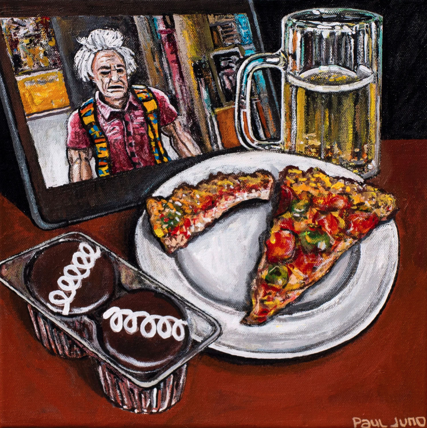 I'm Not Doing It... |
10×10” Acrylic on canvas, 2022 |