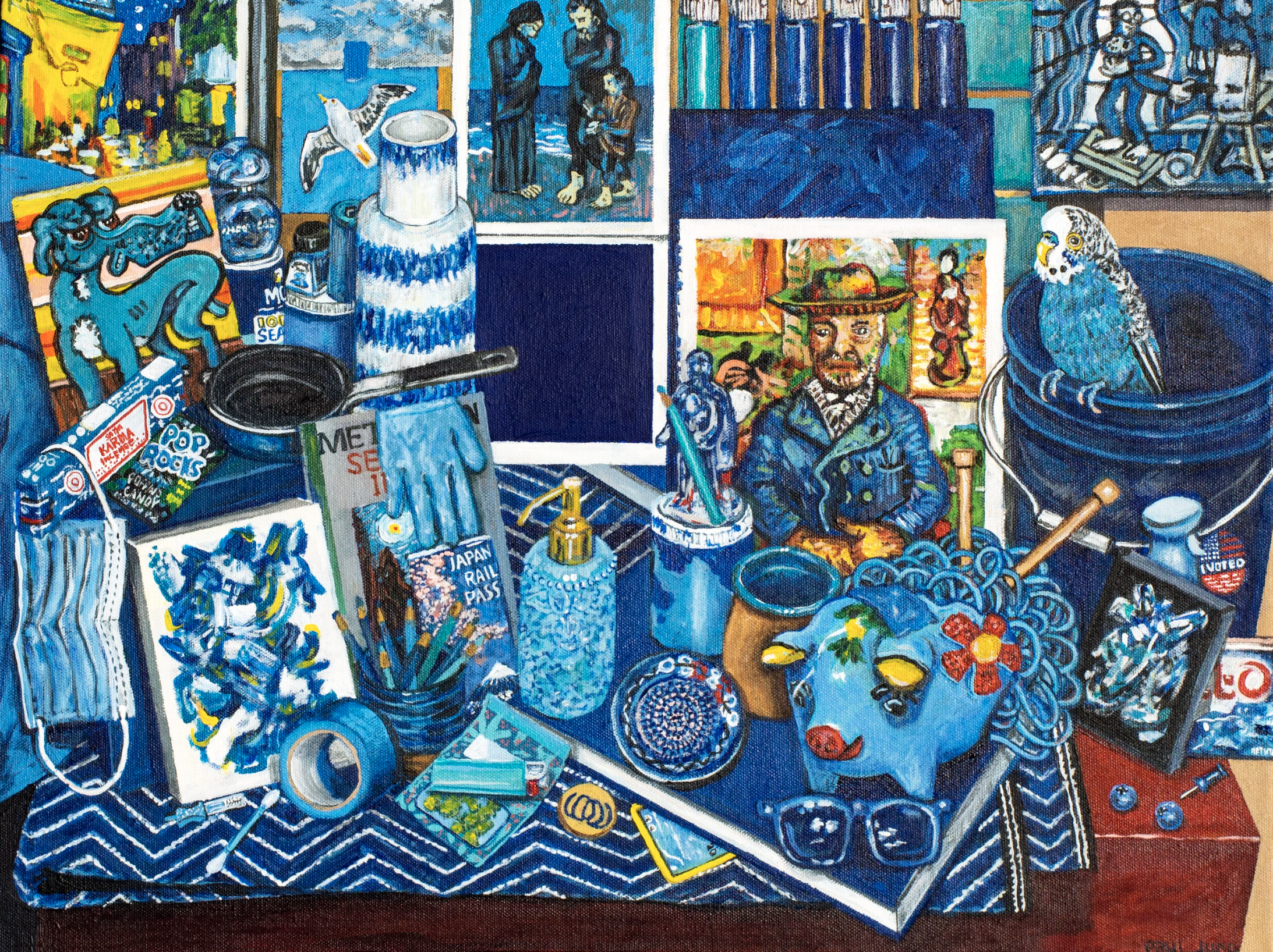 Synthetic Tide Pools
| 18×24” framed Acrylic Painting on canvas, 2020 | SOLD