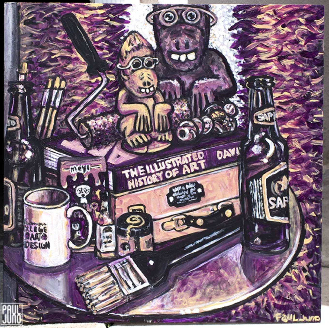 Self Portrait
| 24×24” Acrylic Painting on wood panel, 2019 |