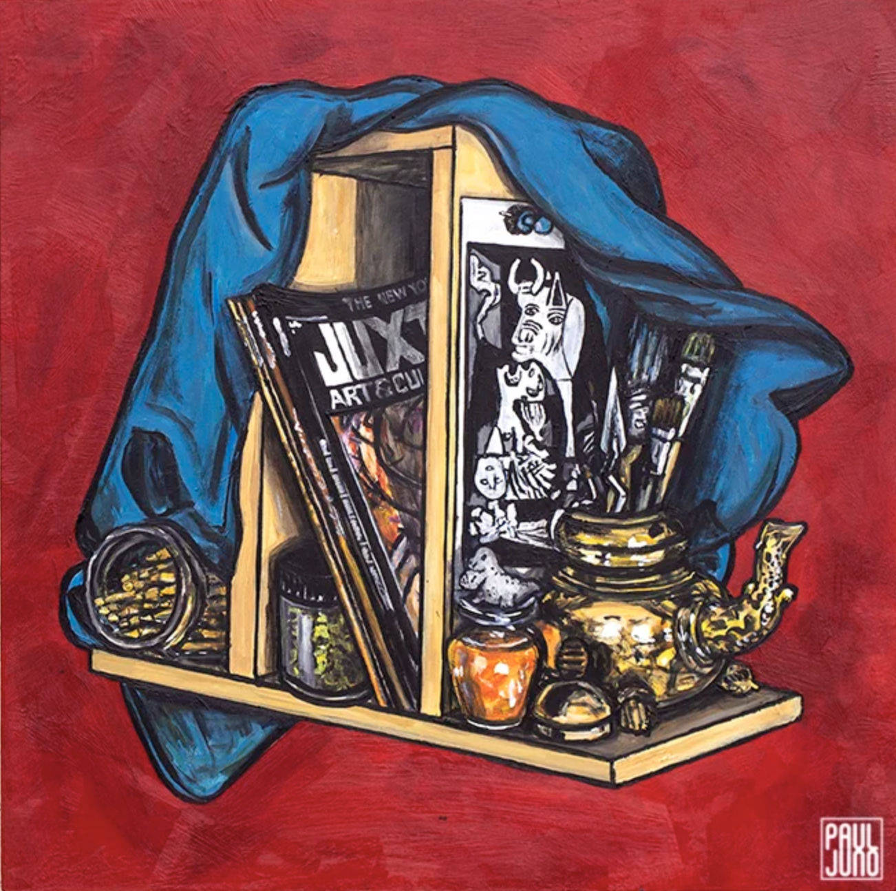 Objects on Shelf in Red
| 24×24” Acrylic Painting on wood panel, 2019 | SOLD
