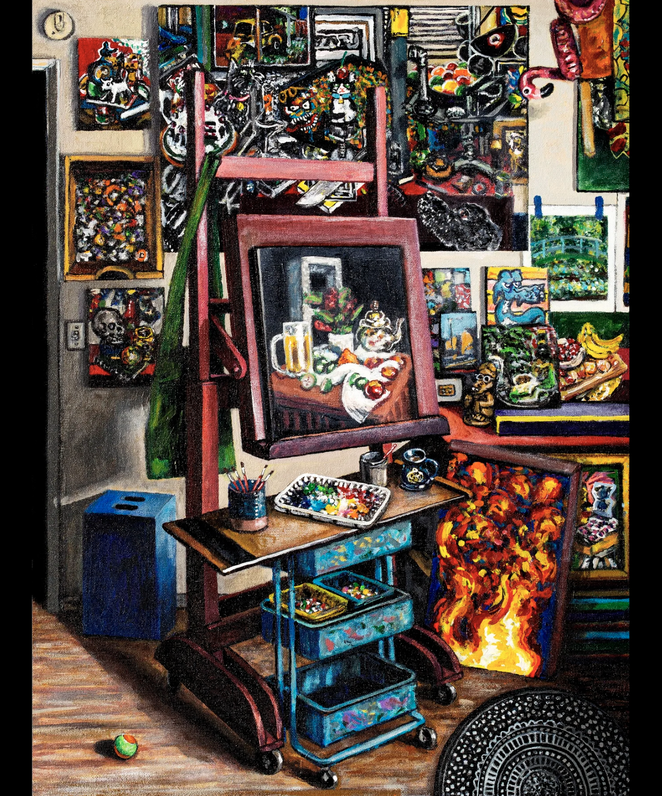 Red Easel
| 18×24” Acrylic Painting on canvas, 2022 |