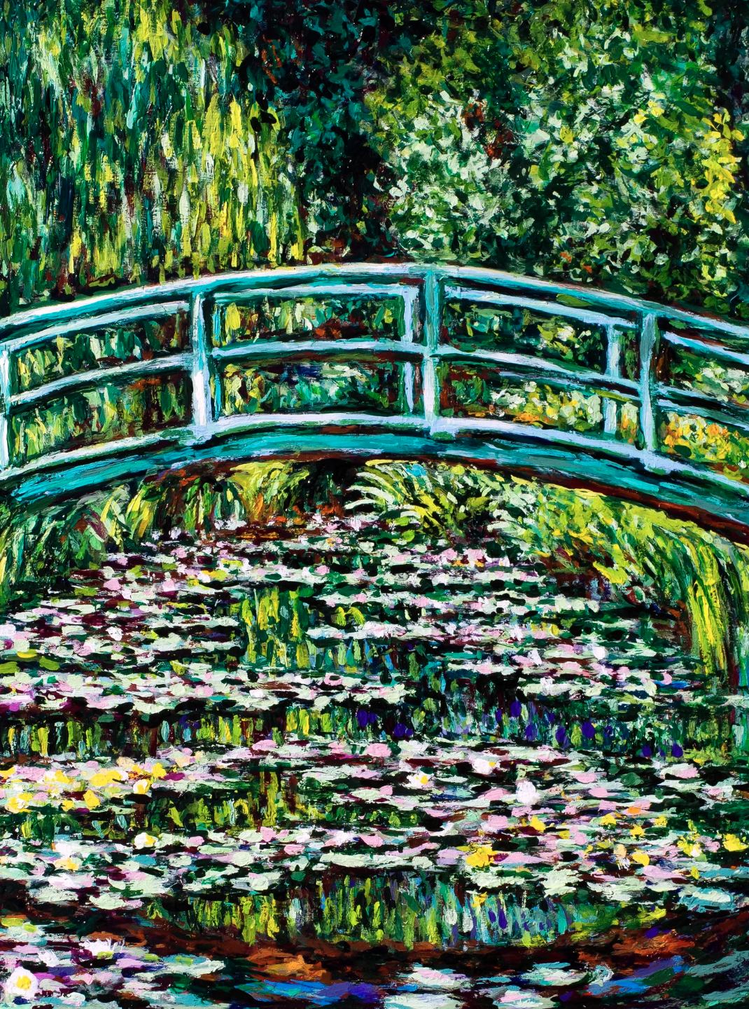 Study of Monet's Bridge over Pond of Water Lillies
| 9×12” Acrylic on canvas board, 2024 |
