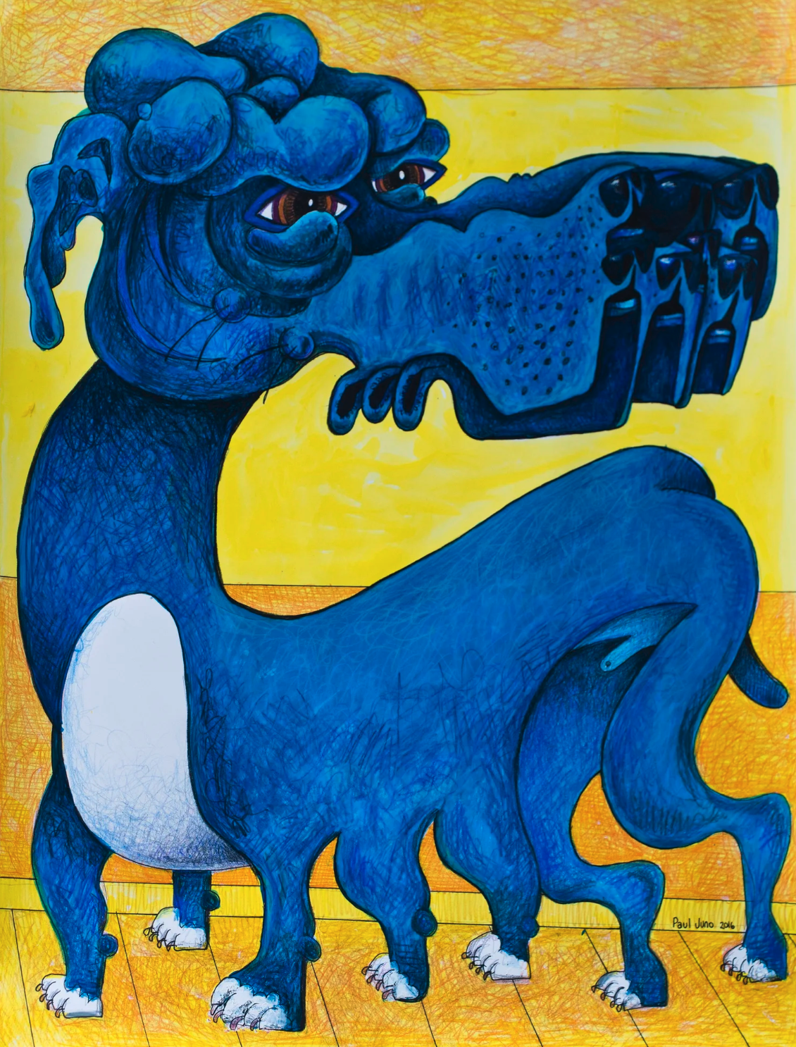 GRRR |
12×10” color pencil and ink on paper, 2016 |