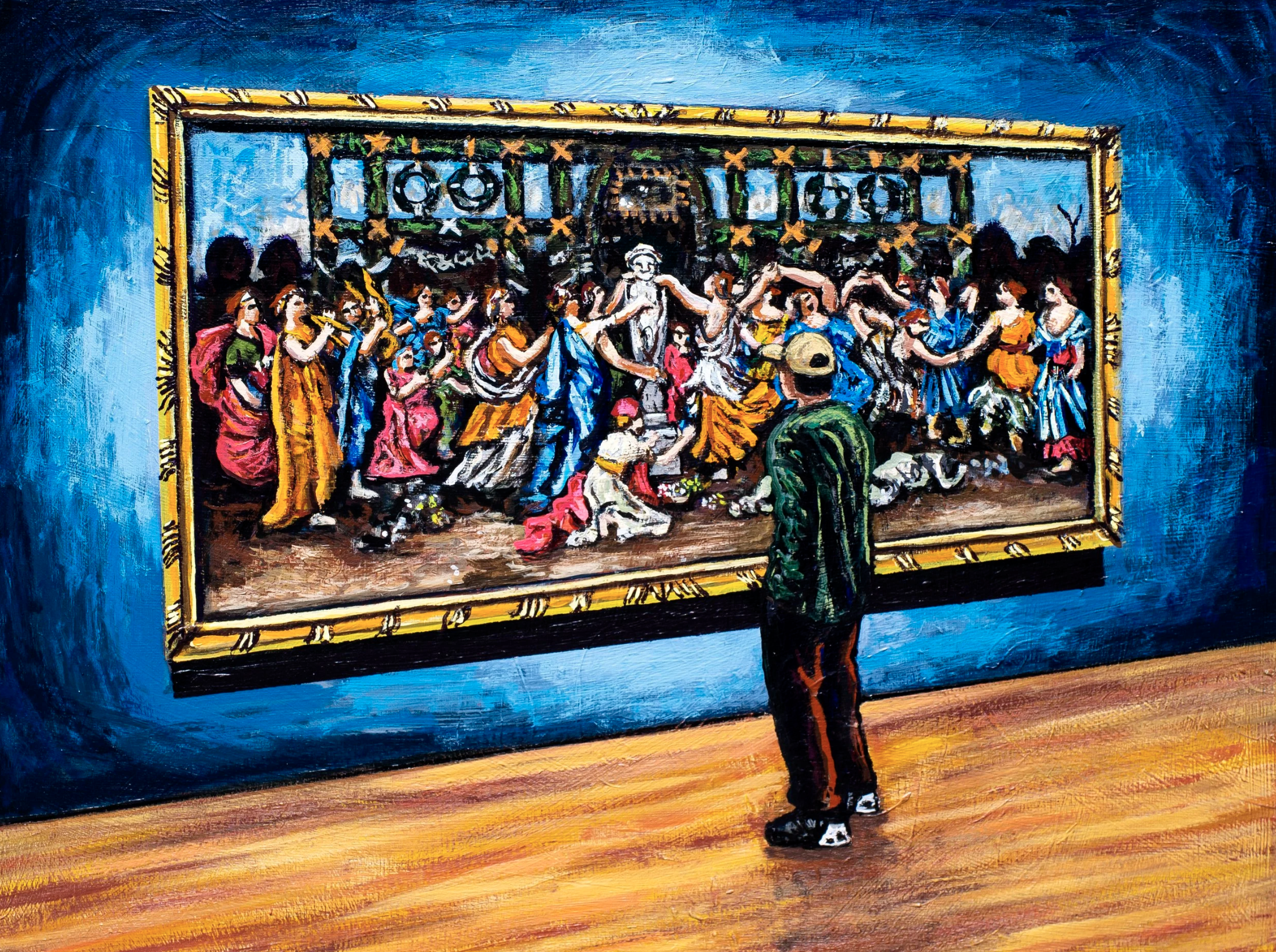 Poussin's Painting At The Getty
| 18×24" Acrylic Painting on canvas, 2022 |